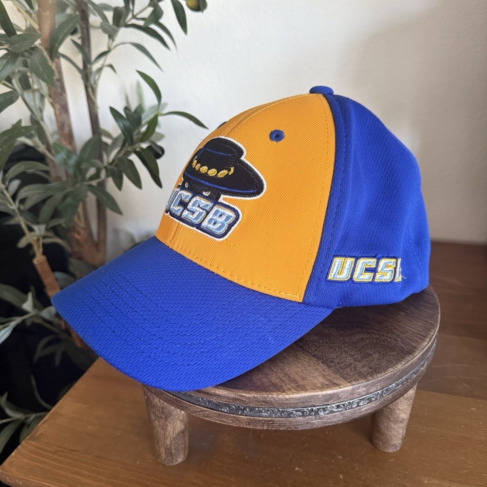 UCSB Santa Barbara Gauchos Dad Hat Baseball Cap Gold Blue Embroidered Logo OSFM - Picture 11 of 11